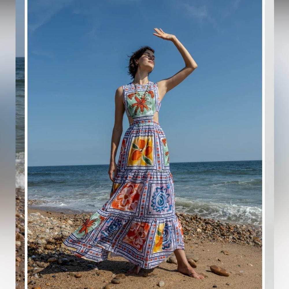 Lingua Franca Marcia Anthropologie NWT
Sleeveless A-Line Maxi Dress size 6.